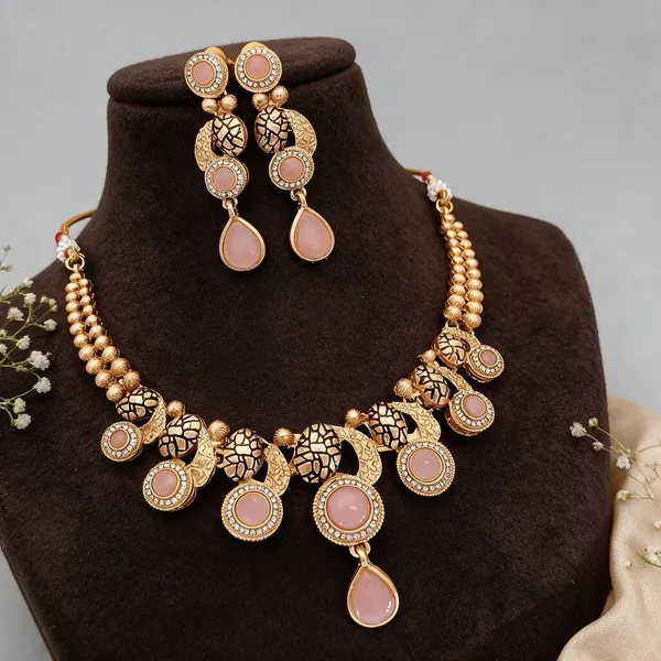 Gold_Brass_&_Copper_Necklace_Set_For_Women