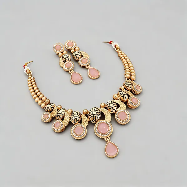 Gold_Brass_&_Copper_Necklace_Set_For_Women