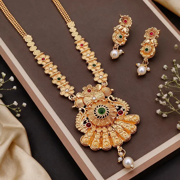 Gold_Brass_&_Copper_Necklace_Set_For_Women