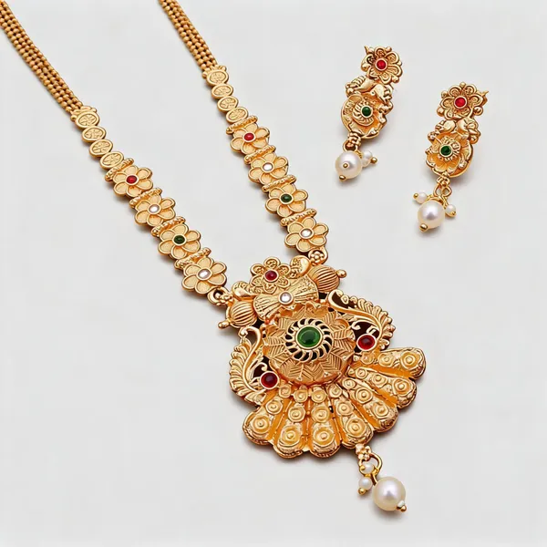 Gold_Brass_&_Copper_Necklace_Set_For_Women