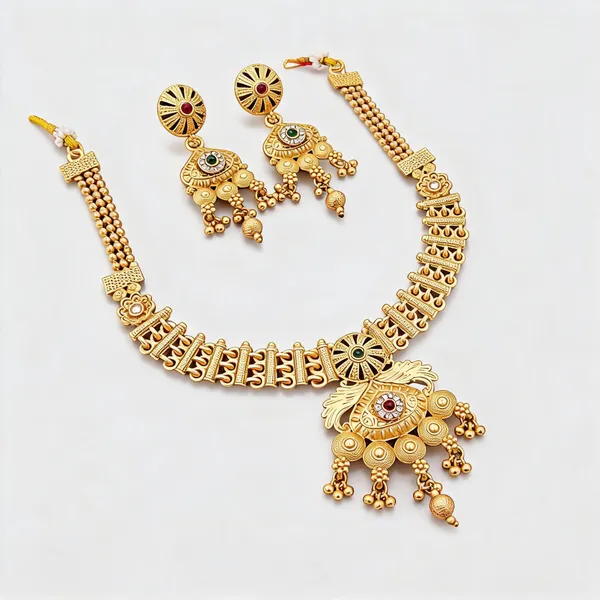 Gold_Brass_&_Copper_Necklace_Set_For_Women