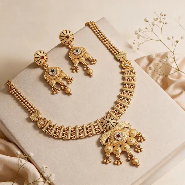 Gold_Brass_&_Copper_Necklace_Set_For_Women