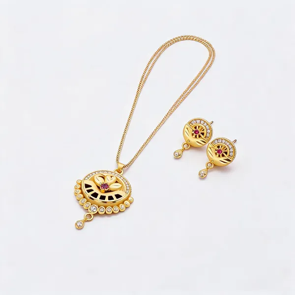Gold_Brass_Copper_Imitation_Chain_Pendant_For_Women