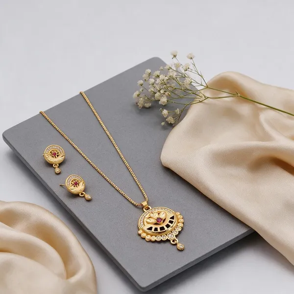 Gold_Brass_Copper_Imitation_Chain_Pendant_For_Women