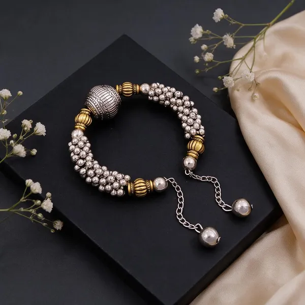 White_Brass_&_Copper_Bracelet_For_Women