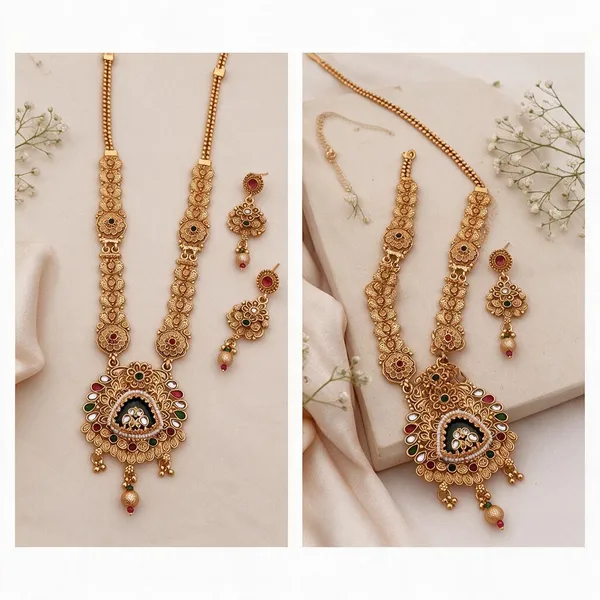 Gold_Brass_&_Copper_Necklace_Set_For_Women