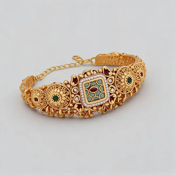 Gold_Brass_Copper_Classic_Bracelet_For_Women