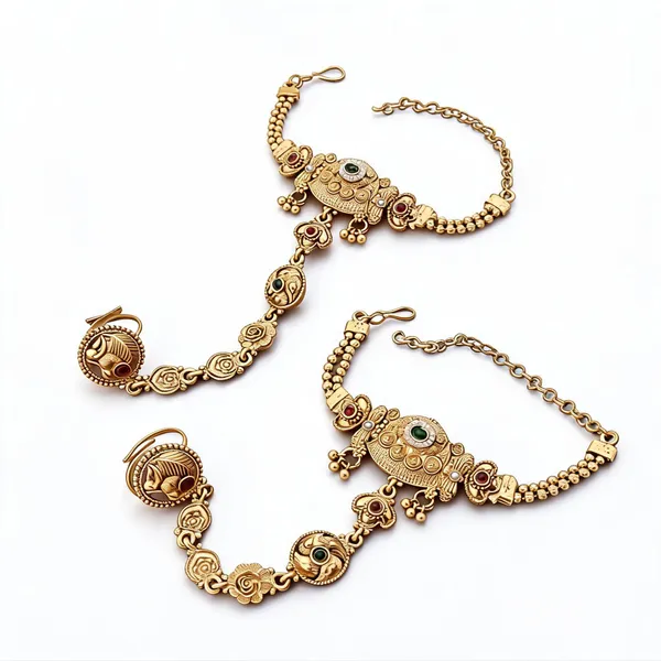 Gold_Brass_&_Copper_Hand_Harness_For_Women
