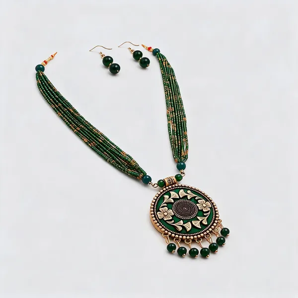 Gold_Brass_Copper_Imitation_Necklace_Set_For_Women