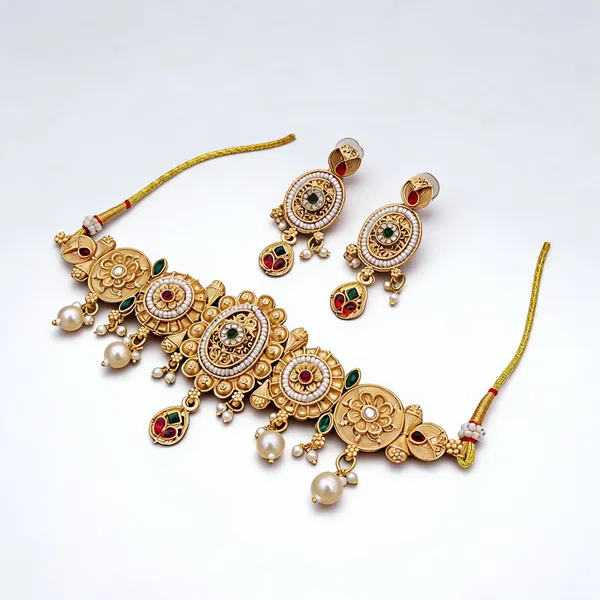 Gold_Brass_Copper_Imitation_Choker_For_Women