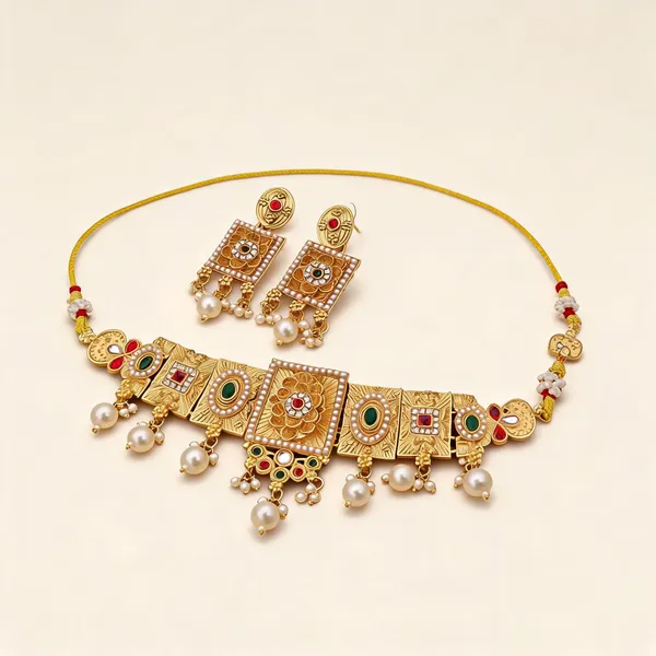 Gold_Brass_Copper_Choker_For_Women