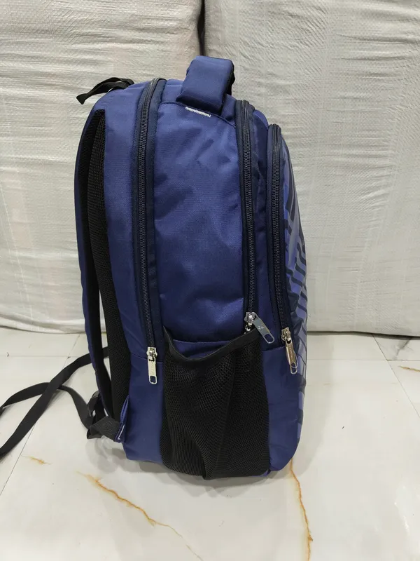 Blue_Fabric_Multi-Compartment_Backpack_For_Unisex