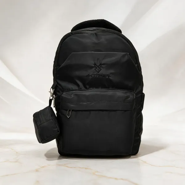 Black_Polyester_Backpack_With_Pouch_For_Travel_And_Daily_Use