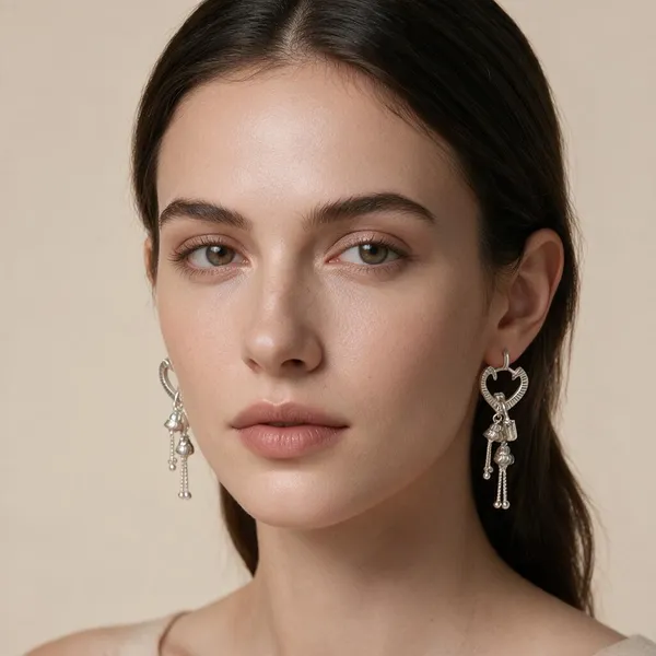 Silver-Tone_Heart_Dangle_Earrings_For_Women