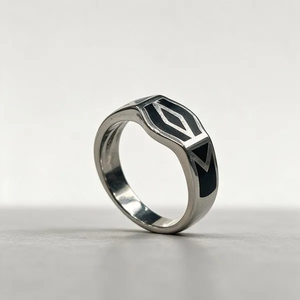 Silver-Tone_Geometric_Raised_Signet_Ring_For_Men