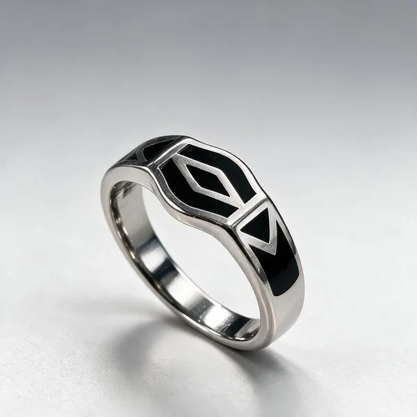 Silver-Tone_Geometric_Dark_Accent_Broad_Band_Ring_For_Men