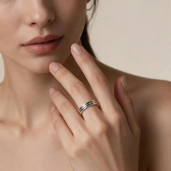 Silver-Tone_Dual_Stripe_Band_Ring_For_Adults