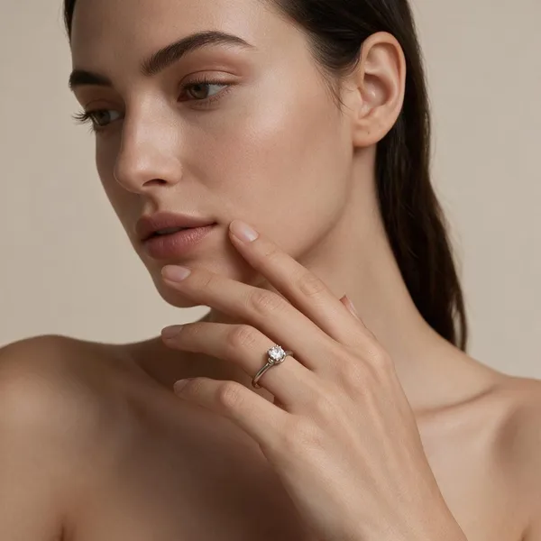 Silver_Tone_Classic_Solitaire_Ring_For_Women