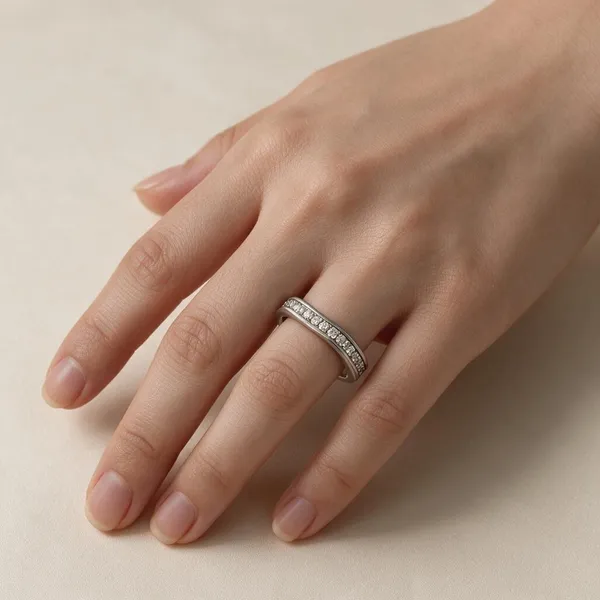 Silver_Tone_Crystal_Studded_Band_Ring_For_Unisex