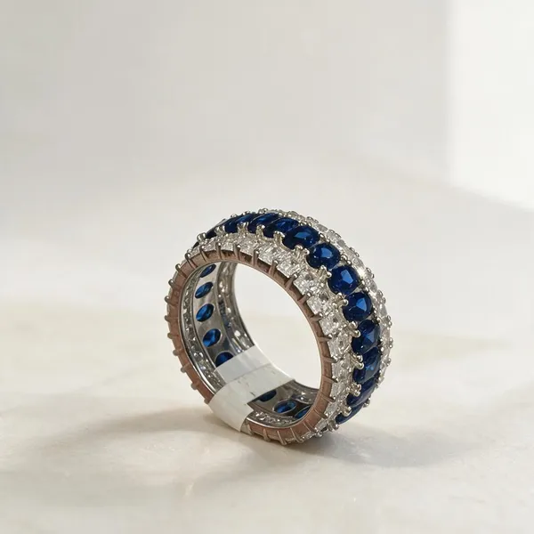 Silver-Tone_Blue_Oval_Stone_Statement_Ring_For_Women