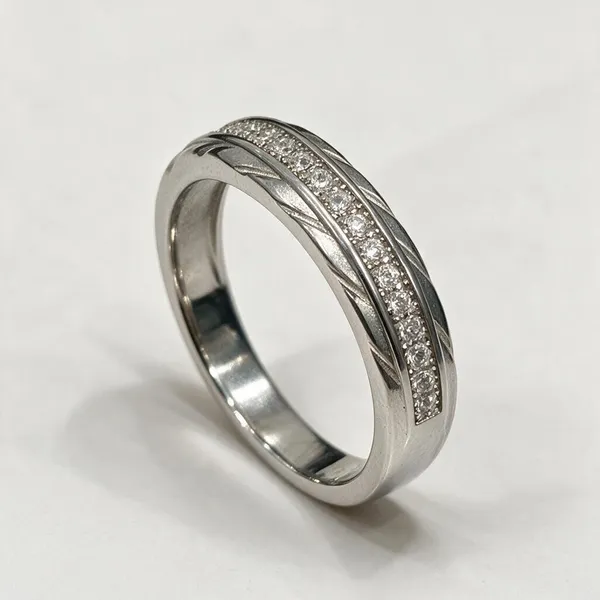 Silver_Tone_Textured_Band_Ring_For_Women