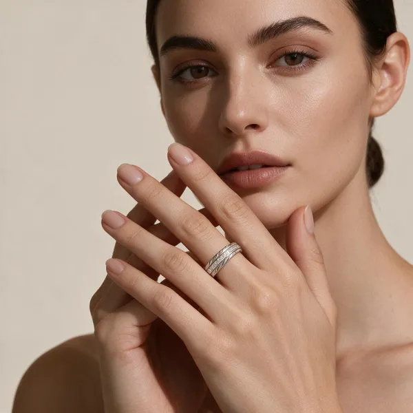 Silver_Tone_Textured_Band_Ring_For_Women