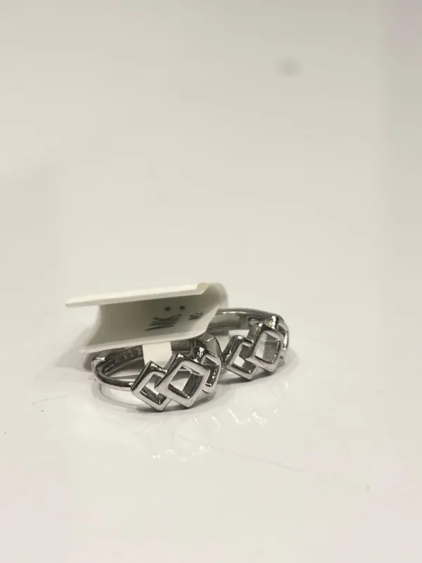 Silver-Tone_Geometric_Link_Ring_for_Women