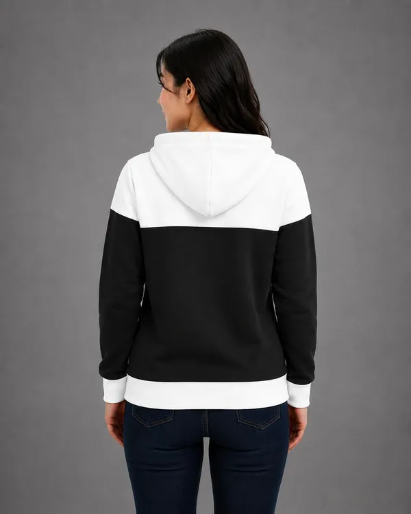 Black_White_Fleece_Colorblock_Zip-Up_Hoodie_Jacket_For_Women