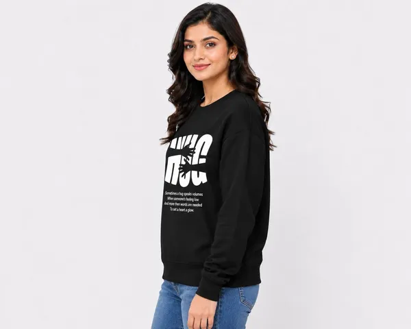 Black_Fleece_Crew_Neck_Hug_Slogan_Graphic_Print_Sweatshirt_For_Women