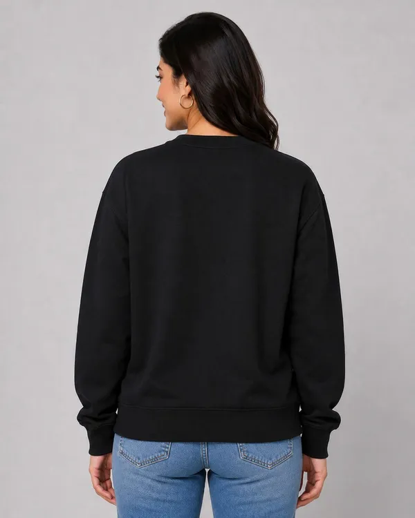 Black_Fleece_Crew_Neck_Cat_Graphic_Print_Sweatshirt_For_Women