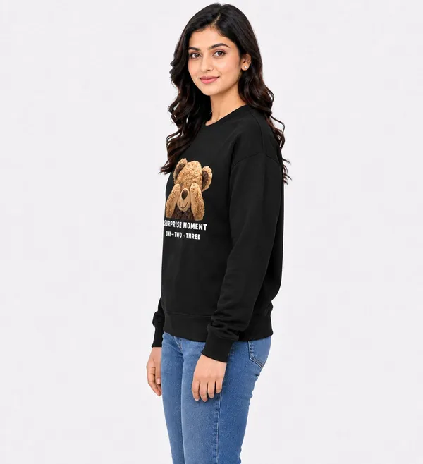 Black_Fleece_Crew_Neck_Teddy_Bear_Graphic_Print_Sweatshirt_For_Women