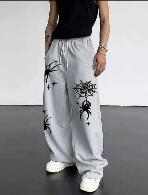 Grey_Pure_Cotton_Graphic_Print_Track_Pants_For_Unisex
