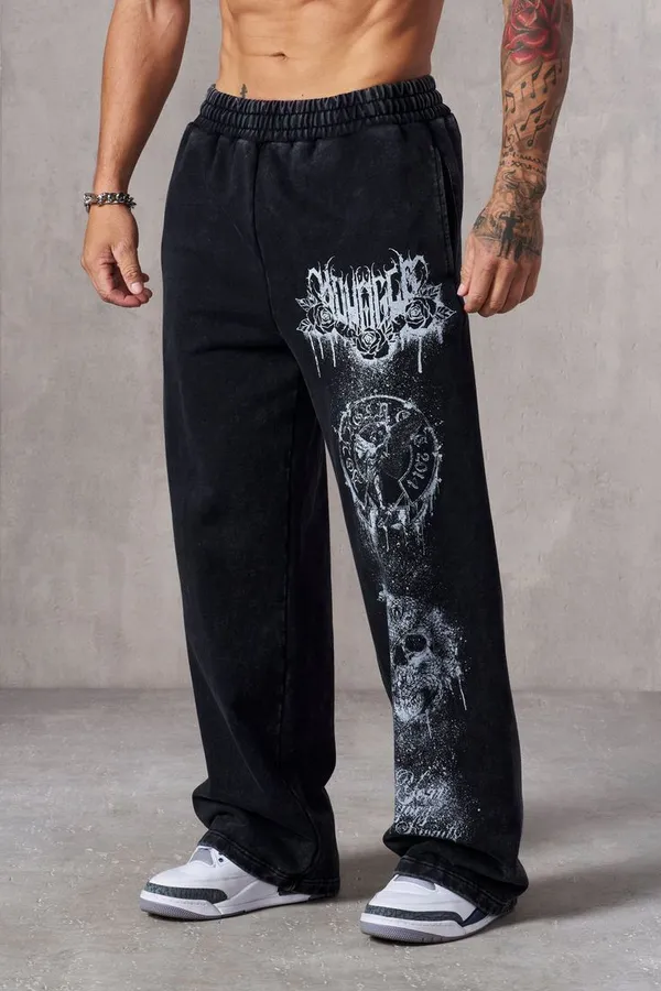 Black_Pure_Cotton_Washed_Skull_Graphic_Print_Track_Pants_For_Unisex