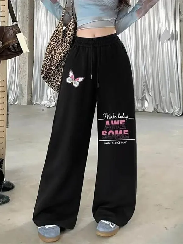 Black_Pure_Cotton_Wide_Leg_Butterfly_Graphic_Track_Pants_For_Unisex