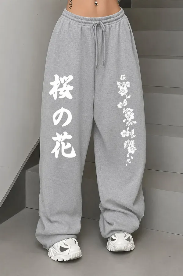 Grey_Pure_Cotton_Baggy_Japanese_Floral_Graphic_Track_Pants_For_Women