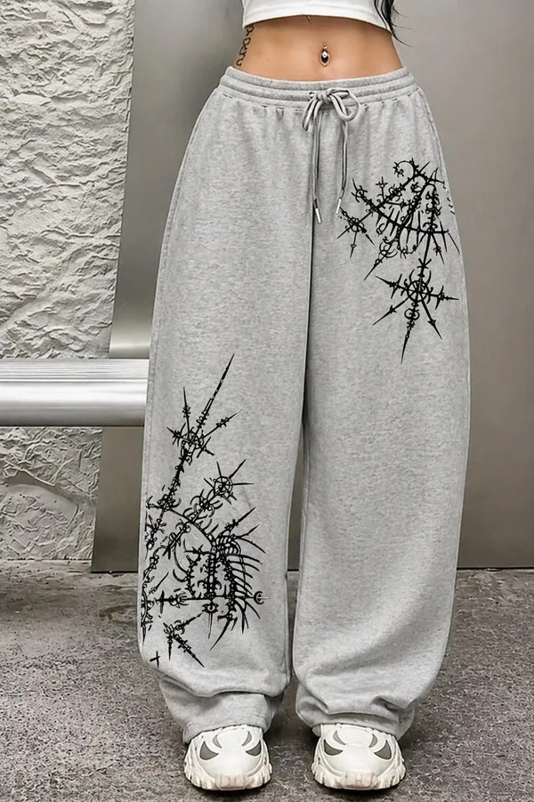 Grey_Pure_Cotton_Baggy_Tribal_Graphic_Print_Track_Pants_For_Women