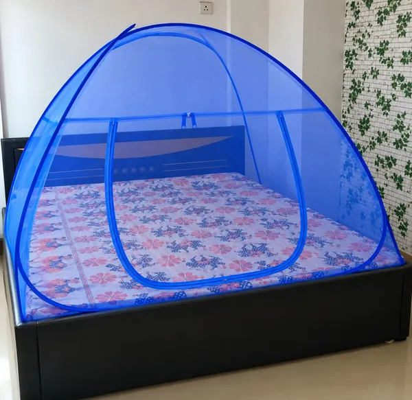 Net_Dome_Plain_Blue_Bed_Mosquito_Net_Canopy