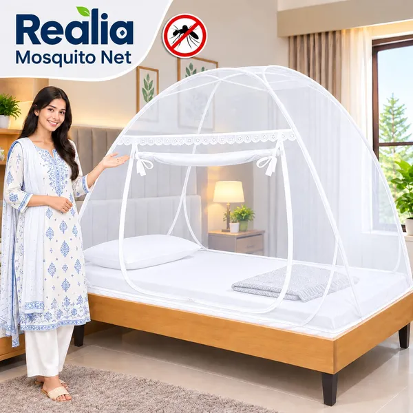 Mesh_Dome_Bed_Mosquito_Net_White