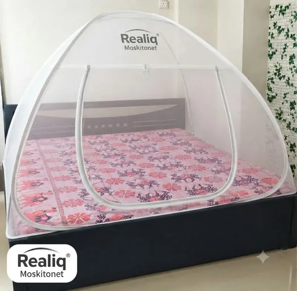 Net_Dome_Plain_White_Bed_Mosquito_Net