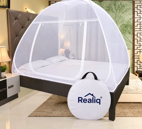 Mesh_Dome_Bed_Mosquito_Net_With_Carry_Bag_White