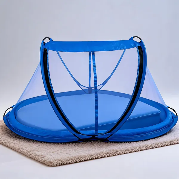 Blue_Net_Pop-Up_Baby_Bed_With_Mosquito_Net