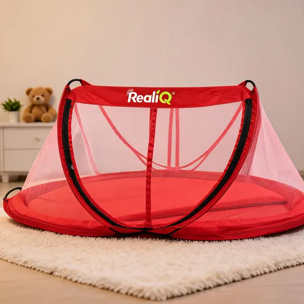 Red_Net_Foldable_Oval_Baby_Mosquito_Net_For_Babies