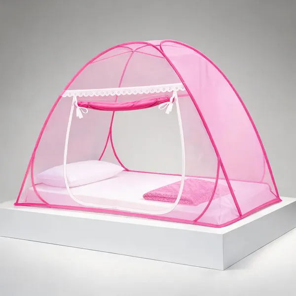Net_Canopy_Plain_Pink_Bed_Mosquito_Net
