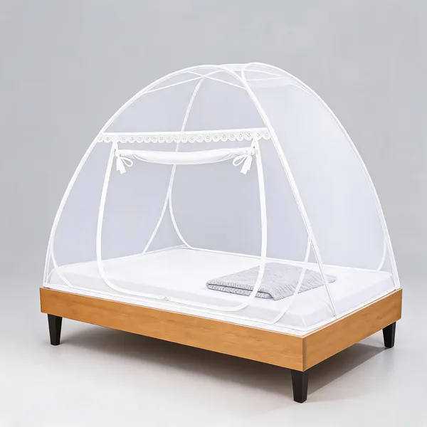 Mesh_Dome_Bed_Mosquito_Net_White