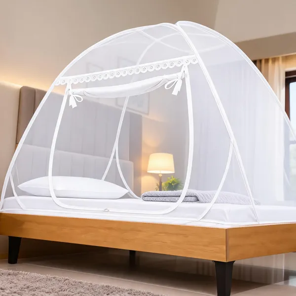 Mesh_Dome_Bed_Mosquito_Net_White