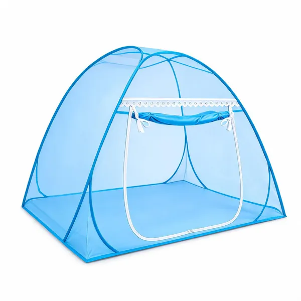 Blue_Mesh_Dome_Double_Bed_Mosquito_Net