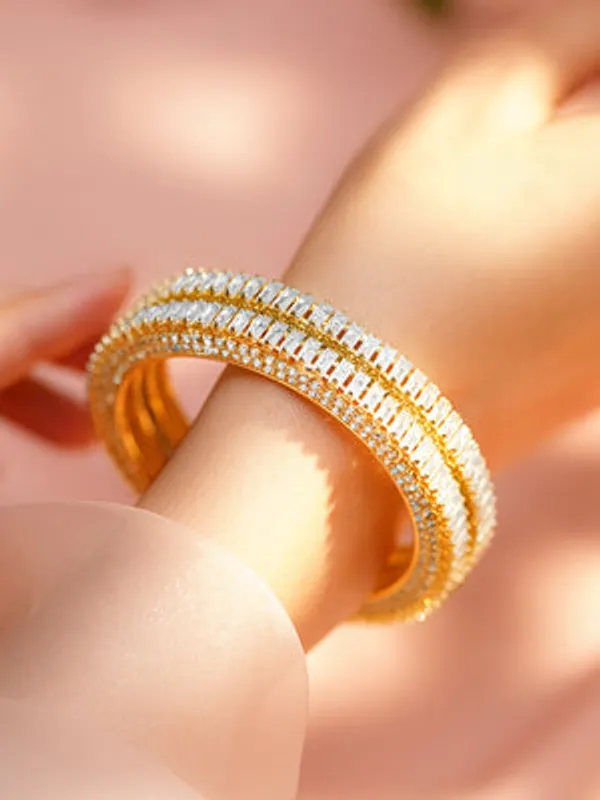 Gold_And_White_American_Diamond_Gold-Tone_Bangles_Set_For_Women
