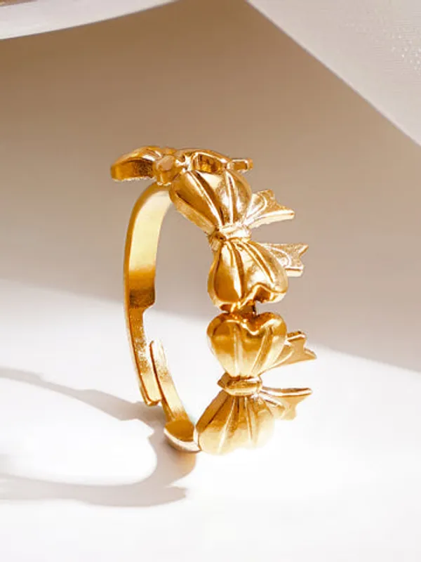 Gold_Tone_Butterfly_Open_Adjustable_Ring_For_Women