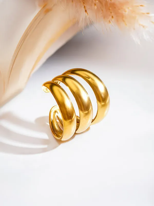 Gold_Triple_Band_Minimalist_Adjustable_Ring_For_Women