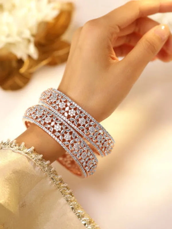 Rose_Gold_Alloy_Floral_Cz_Bangles_For_Women